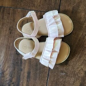 Cat & Jack Pink Ruffle Sandals